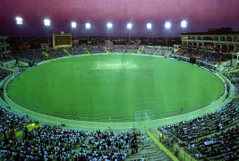 The pitch at Mohali (India Pakistan Semi-final match)