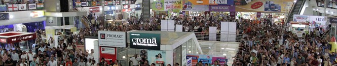 Watching the India Versus Australia Quarter Final Match in Malls