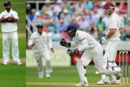 Summary of first day of Somerset vs Indians at Taunton, Jul 15-17, 2011