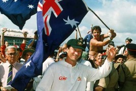 Former Australian cricketer and captain Steve Waugh at the glance