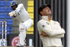 Photos of 2nd test match played between Australia and Sri Lanka at Pallekele on Monday