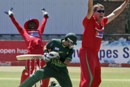Snaps of 1st One Day International played between Zimbabwe vs Pakistan at Bulawayo on Sep 8, 2011