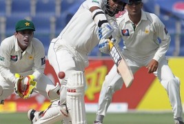 Pakistan vs Sri Lanka first test Day4 match summary at Abu Dhabi Bank Al Falah cup