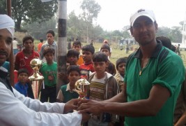 Chapra cricket club versus Mahachawar cricket club, 2nd semi final match of Mohammad Moiz Khan memorial cricket tournament 2011.