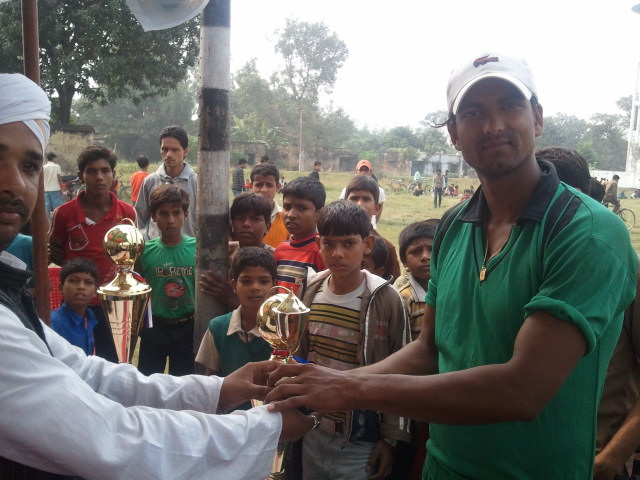 Chapra cricket club versus Mahachawar cricket club, 2nd semi final match of Mohammad Moiz Khan memorial cricket tournament 2011.