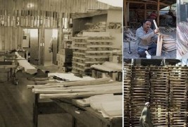 Bat manufacturing in process