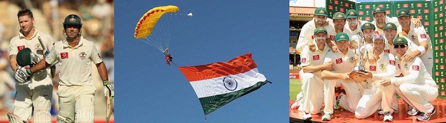 Pictures of 4th test match played between India and Australia