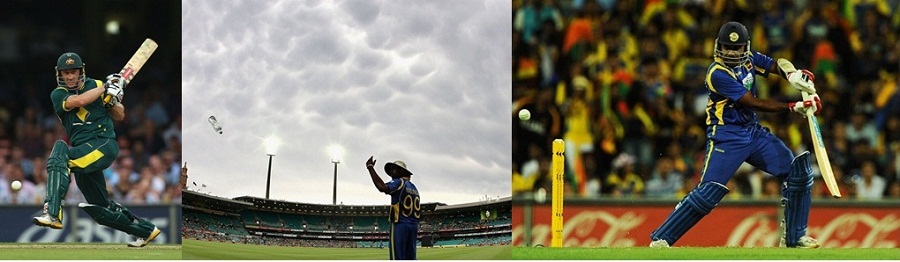 Pictures of match played betweem Australia and Srilanka