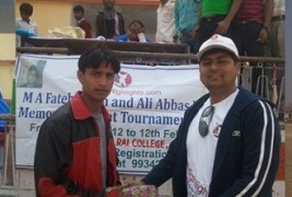 Pictures of match played between crickethighlights.com vs S.M.S cricket club