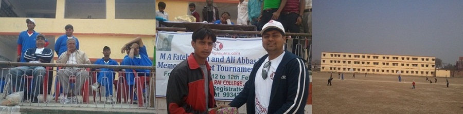 Pictures of match played between crickethighlights.com vs S.M.S cricket club