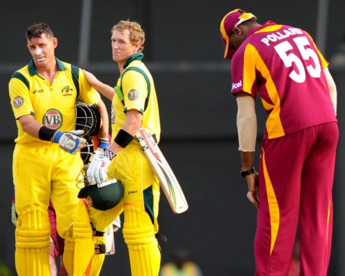 Michael Hussey and George Bailey got the Aus first win