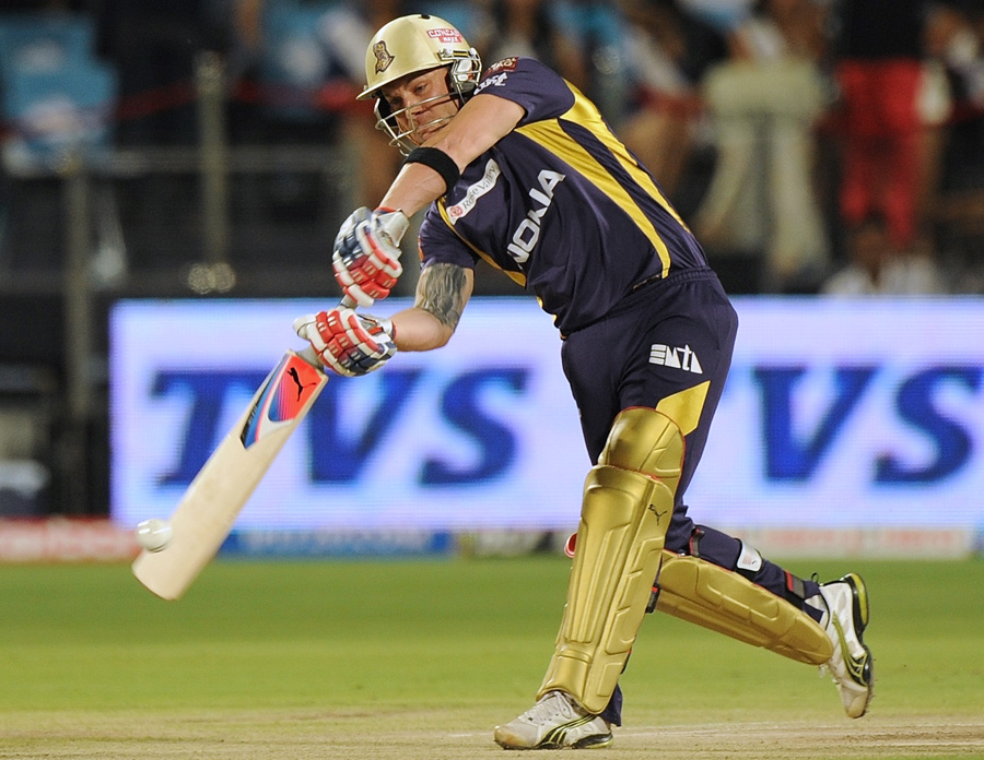 Brendon McCullum plays on the rise vs PWI