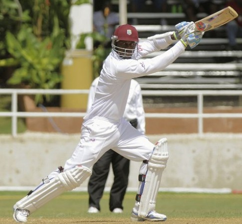 Marlon Samuels plays through the off side