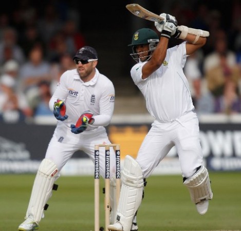 Philander drives during his innings