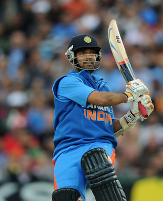 Ajinkya Rahane of India bats during the NatWest International Twenty20 Match against England